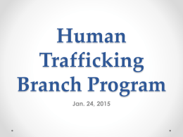 Human Trafficking Branch Program - AAUW Reston