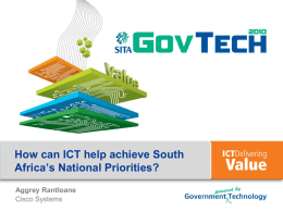 How can ICT help achieve South Africa’s National Priorities?