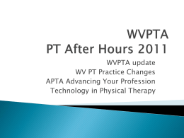 WVPTA PT After Hours 2011 - Wheeling Jesuit University