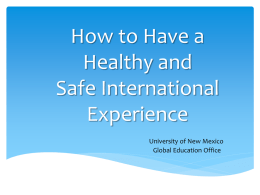 How to Have a Healthy & Safe International Trip