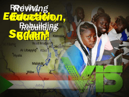 Renewing Education, Rebuilding Sudan!