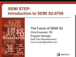 SEMI STEP: Introduction to SEMI S2-0706
