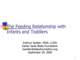 Emotional-Social Support for Young Children with Feeding
