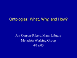 What is an ontology, then?