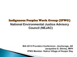 Indigenous Peoples Work Group