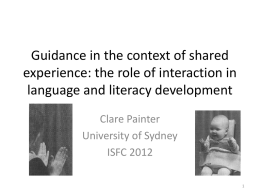 Guidance in the context of shared experience: the role of