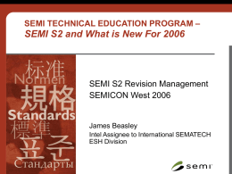 SEMI S2 Revision Management