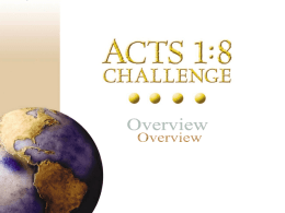 Acts 1:8 Overview - DOM updated web page