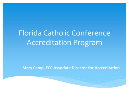 Florida Catholic Conference Accreditation Program - EAS-ed