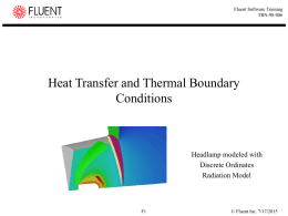 Heat Transfer and Thermal Boundary Conditions