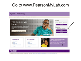 Go to www.PearsonMyLab.com