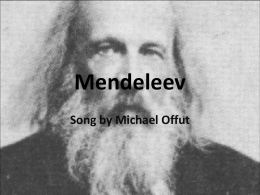 Mendeleev - Welcome to BowNET