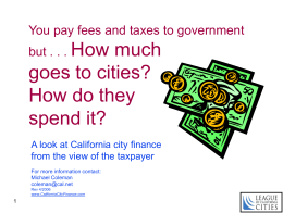 California city finance from the taxpayer's view