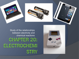 CHAPTER 20: ELECTROCHEMISTRY