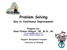 Problem Solving & Decision Making Workshop Oct 29 and 30