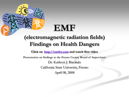 EMF (electromagnetic radiation fields) Findings on Health