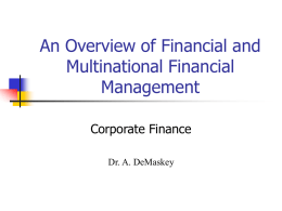 Introduction to Financial Management and Analysis