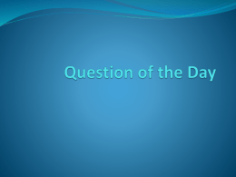 Question of the Day - LCMR School District