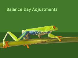 Balance Day Adjustments - Philip Talapati