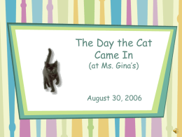The Day the Cat Came In