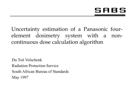 Uncertainty estimation of a Panasonic four