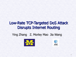 Impact of Low-Rate TCP-Targeted DoS Attacks on BGP