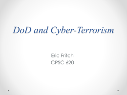 DoD and Cyber-Terrorism