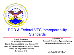 DOD and Federal VTC Interoperability Standards