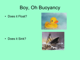 Boy, Oh Buoyancy - Warren Township Schools