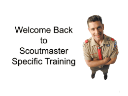Boy Scout Leader-Specific Training, Session 3