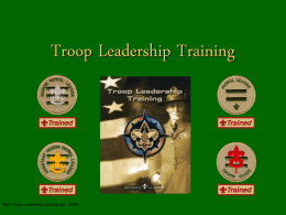 Troop 12 Leadership Training