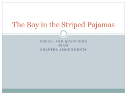 The Boy in the Striped Pajamas - Tri