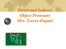 Direct and Indirect Object Pronouns