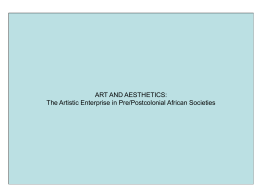 Art and Aesthetics-