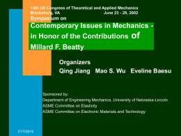 14th US Congress of Theoretical and Applied Mechanics