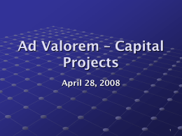 Ad Valorem – Capital Projects