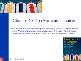 Chapter 19: The Eurozone in crisis