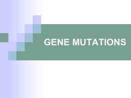 GENE MUTATIONS - mrbemrose / FrontPage