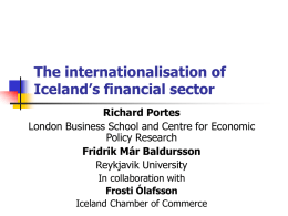 The internationalisation of Iceland’s financial sector