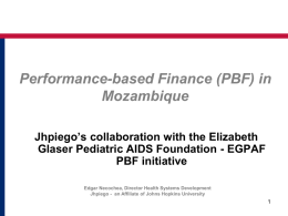 Performance-based Finance in Mozambique