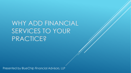 Why add Financial services to your practice