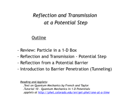 Reflection from a potential step (PPT - 8.5MB)