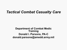 Tactical Combat Casualty Care - NH-TEMS