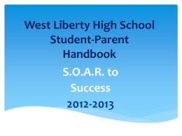 Student-Parent Handbook - West Liberty High School