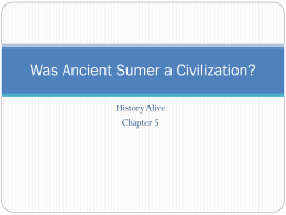 Was Ancient Sumer a Civilization?