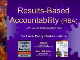 Results and Performance Accountabilty, Decision