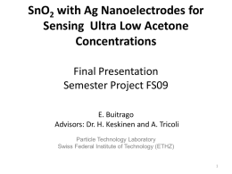 Nanostructured Ag/SnO2 Sandwich Sensors for Acetone Sensing