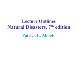 Powerpoint Presentation Natural Disasters, 5/e