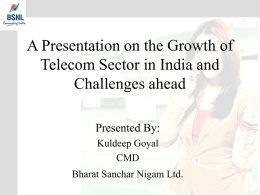 A Presentation on the Growth of Telecom Sector in India