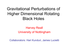 Gravitational Perturbations of Higher Dimensional Rotating